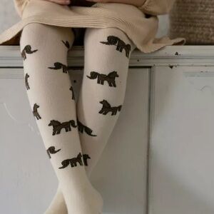 Fin & Vince Tights with Pony Print